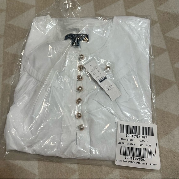 J crew Shirred popover top in cotton poplin - Picture 2 of 2